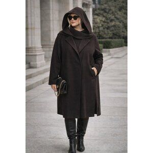 Persona by Marina Rinaldi Wool Blend Plus Size Coat Detachable Hood US 20